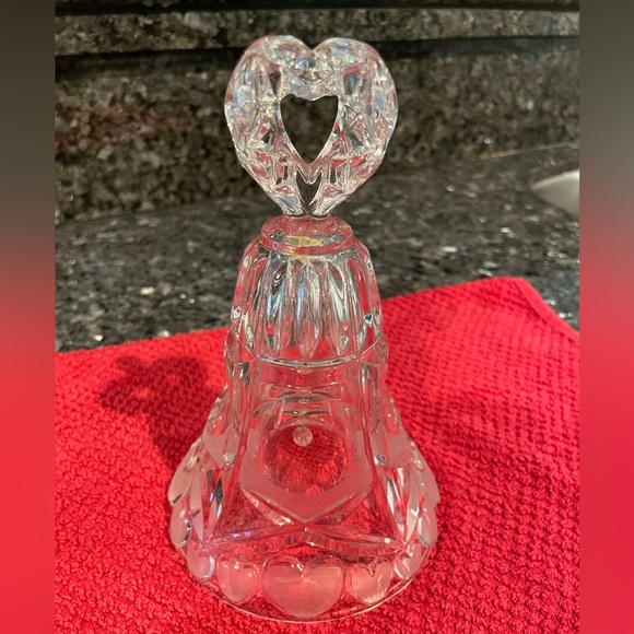 Vintage Lead Crystal Heavy Hearts Dinner Bell Price Creation Made In W Germany. - Picture 1 of 5